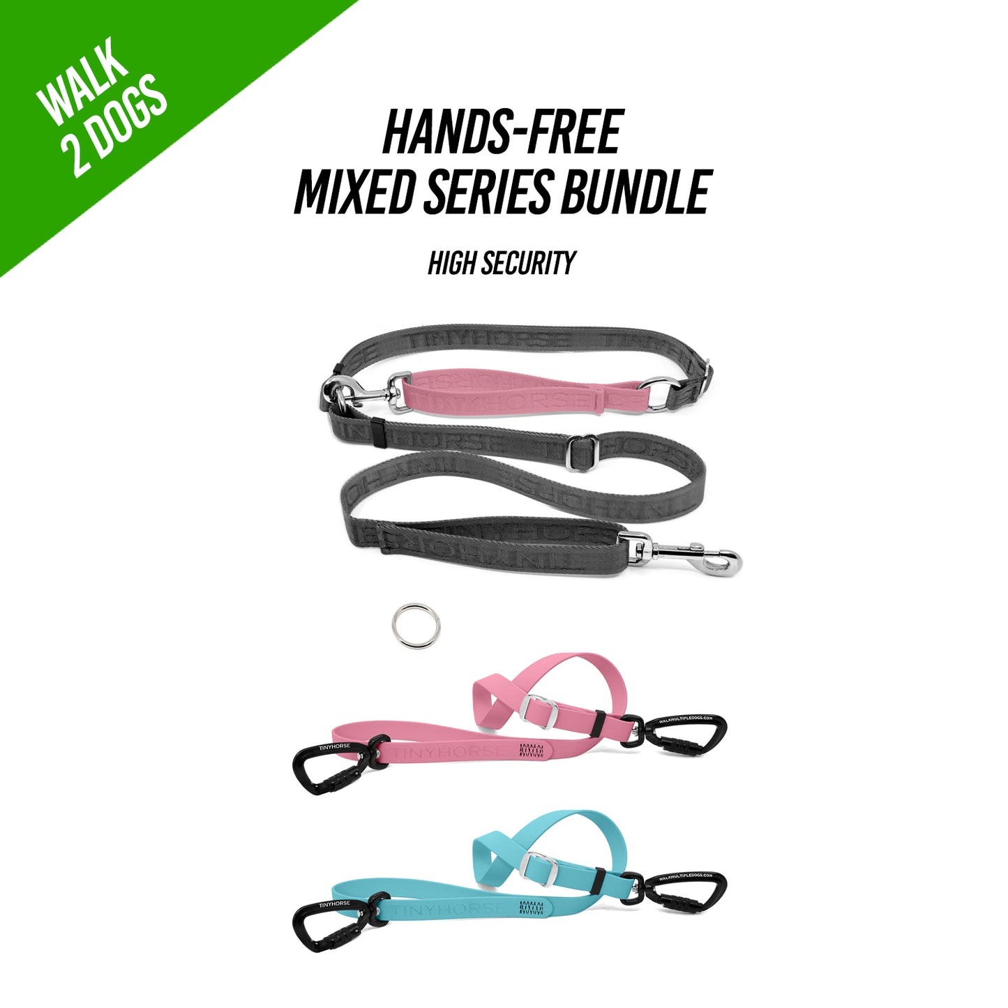 Walk 2 Dogs Bundle - Hands-Free - High Security - Mixed Series