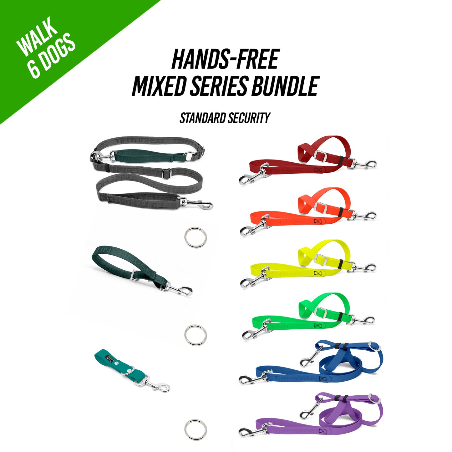 Walk 6 Dogs Bundle - Hands-Free - Standard Security - Mixed Series