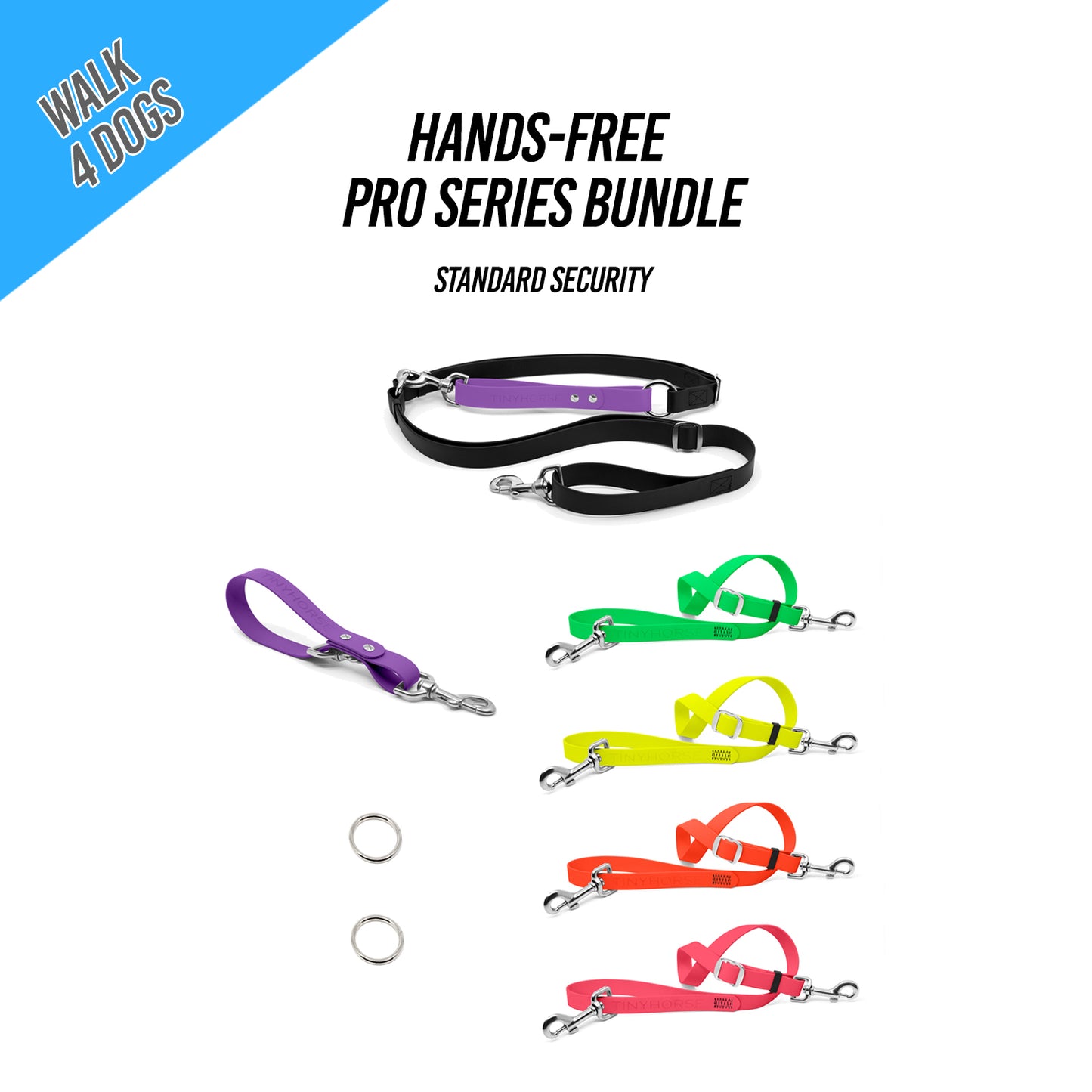 Walk 4 Dogs Bundle - Hands-Free - Standard Security - Pro Series