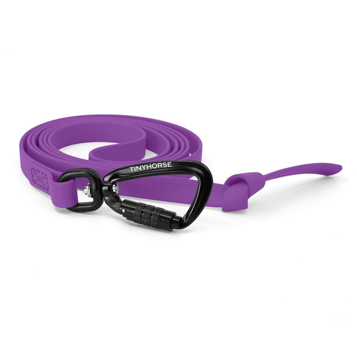 A lilac-coloured Step Line made of BioThane and 2 auto-locking carabiners