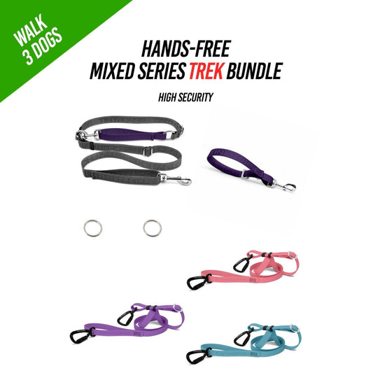 Walk 3 Dogs TREK Bundle - Hands-Free - High Security - Mixed Series