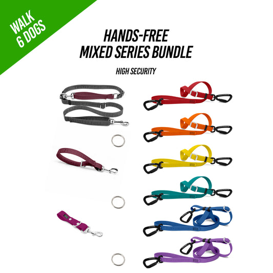 Walk 6 Dogs Bundle - Hands-Free - High Security - Mixed Series