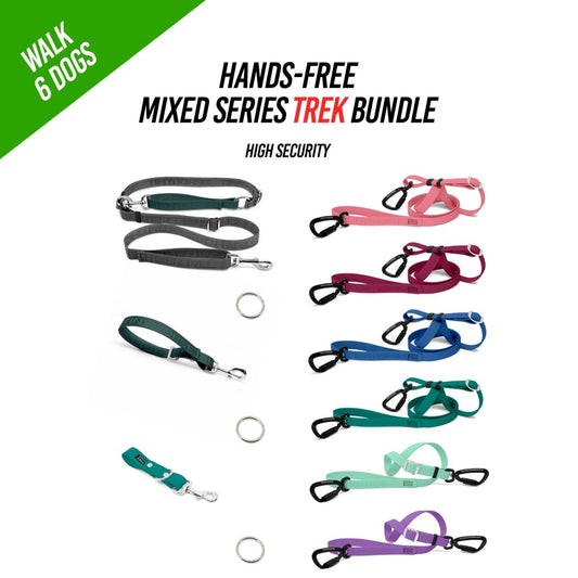 Walk 6 Dogs TREK Bundle - Hands-Free - High Security - Mixed Series