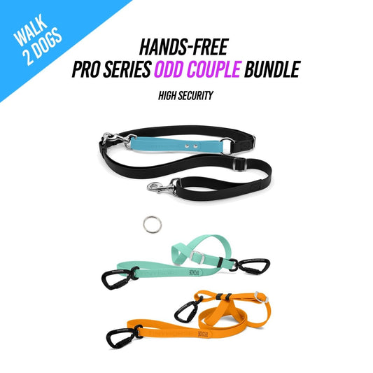 Walk 2 Dogs ODD COUPLE Bundle - Hands-Free - High Security - Pro Series