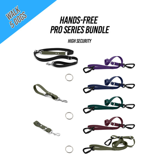 Walk 5 Dogs Bundle - Hands-Free - High Security - Pro Series