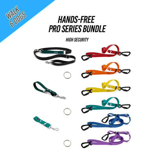 Walk 6 Dogs Bundle - Hands-Free - High Security - Pro Series