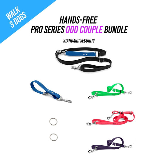 Walk 3 Dogs ODD COUPLE Bundle - Hands-Free - Standard Security - Pro Series