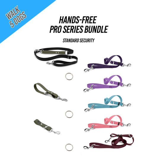Walk 5 Dogs Bundle - Hands-Free - Standard Security - Pro Series