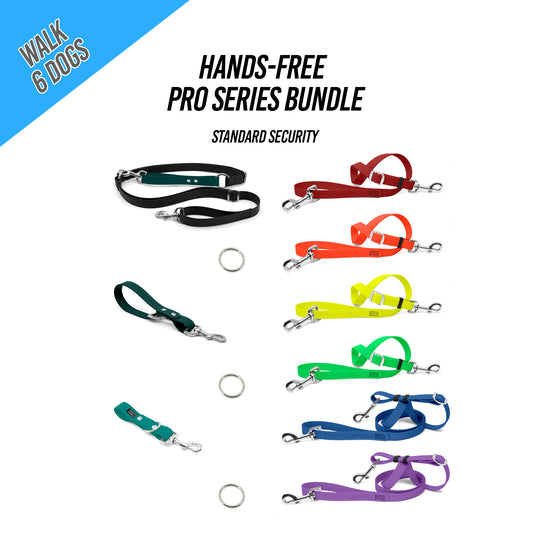 Walk 6 Dogs Bundle - Hands-Free - Standard Security - Pro Series